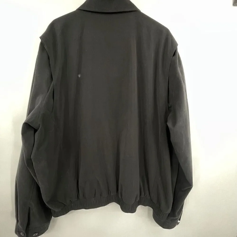 Polo Ralph Lauren Black Full Zip Harrington Bi-Swing Windbreaker Jacket Size XL